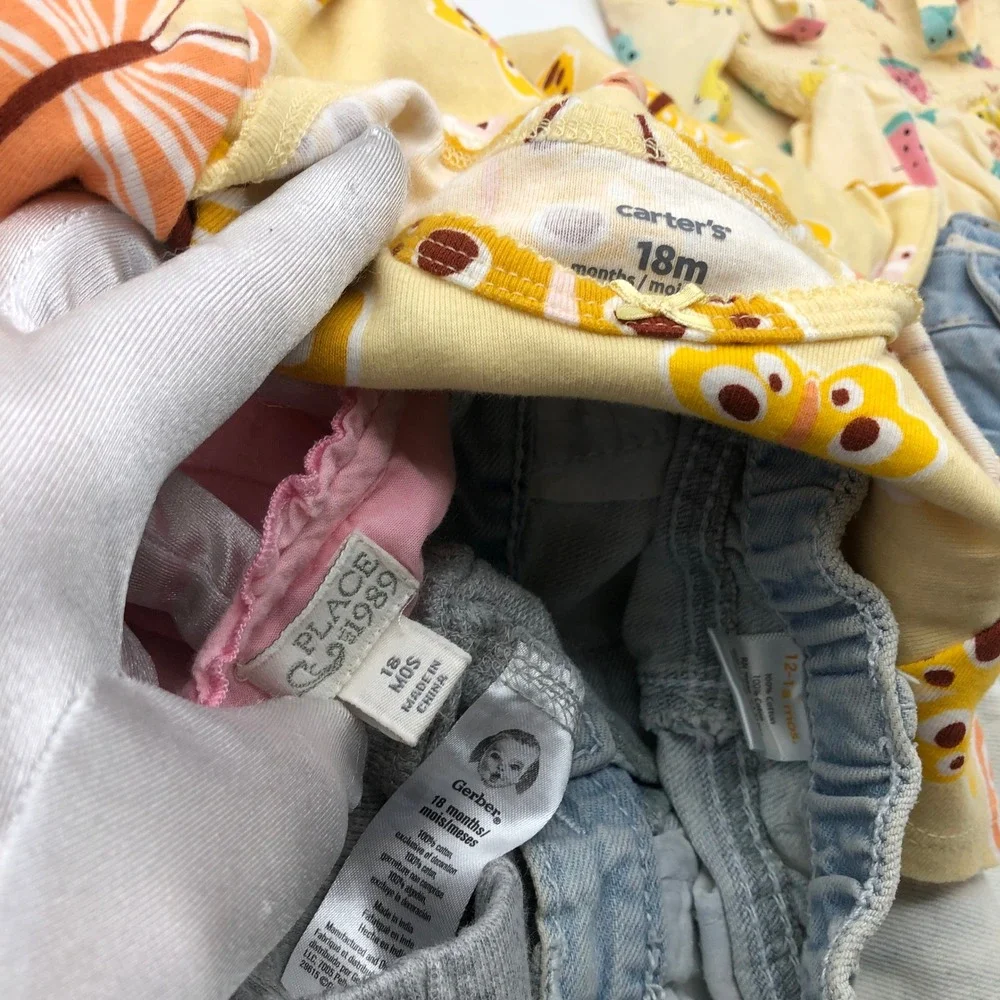 Baby Girls 12-18M Spring Summer Clothing BUNDLE Lot Shorts Swimsuit Bodysuits